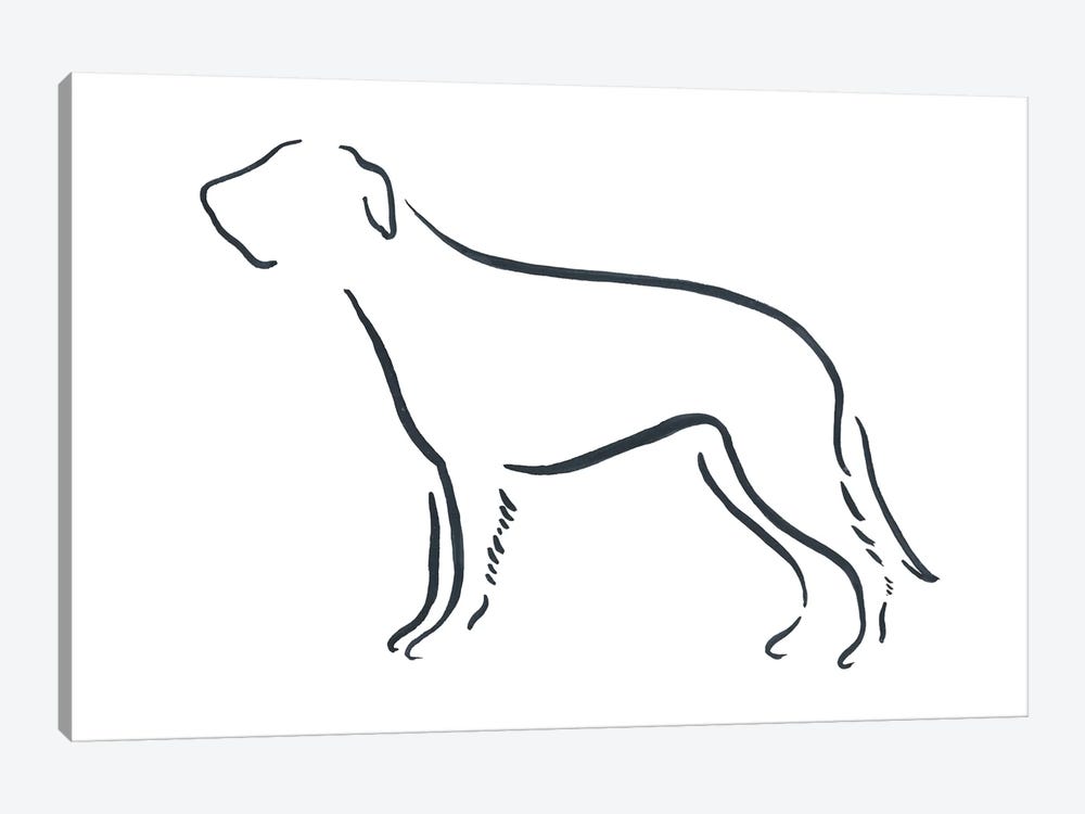 Irish Wolfhound by Lesley Bishop 1-piece Art Print