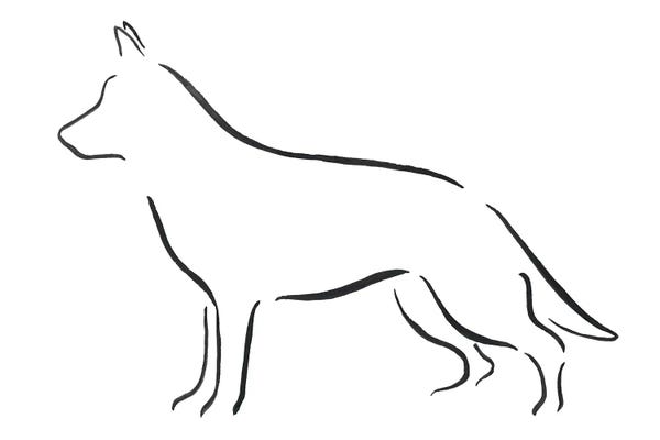 Lesley Bishop: German Shepherd by Lesley Bishop