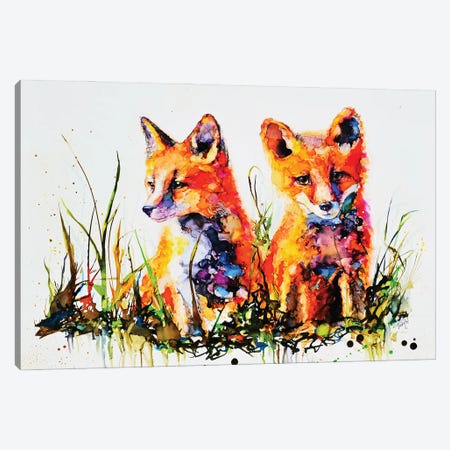The Redhead Twins Canvas Print #LSF64} by Art by Leslie Franklin Canvas Artwork