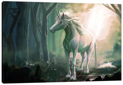 Unicorn Canvas Art Print - Louise Goalby