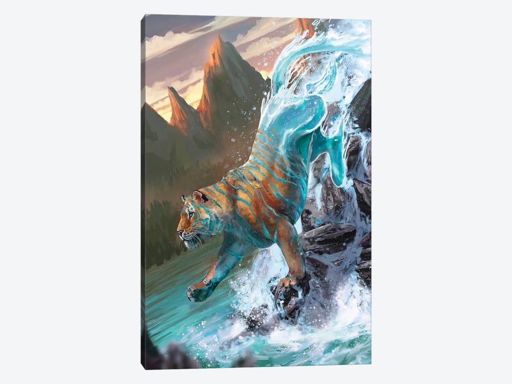 Water Tiger by Louise Goalby 1-piece Canvas Art