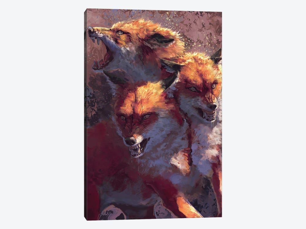 Fox Cerberus by Louise Goalby 1-piece Canvas Art