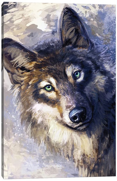 Wolf Canvas Art Print - Louise Goalby