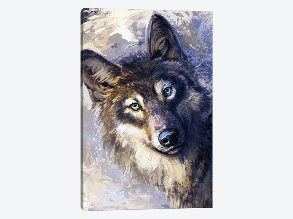 Wolf by Louise Goalby 1-piece Canvas Art Print