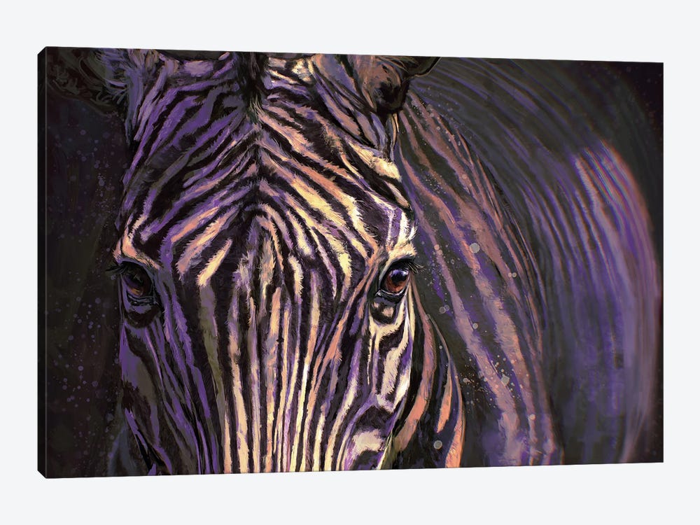 Zebra by Louise Goalby 1-piece Canvas Artwork