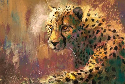 Amber Cheetah by Louise Goalby acrylic art print