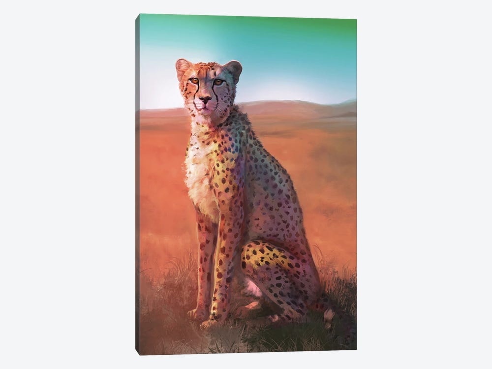 Savannah Cheetah by Louise Goalby 1-piece Canvas Art Print