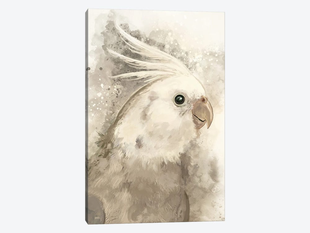 White Faced Cockatiel by Louise Goalby 1-piece Canvas Print