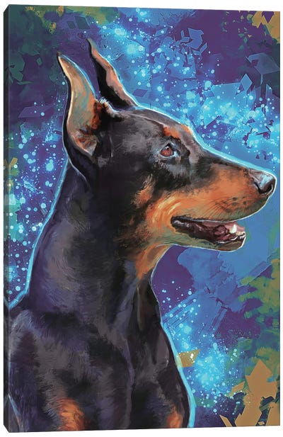 Dobermann Canvas Art Print - Pet Dad