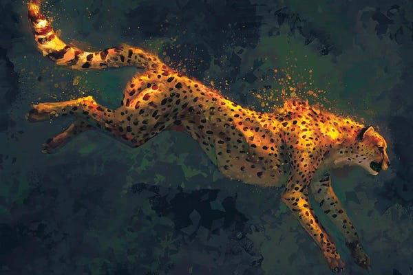 Cheetahs: Fleeting Ember by Louise Goalby