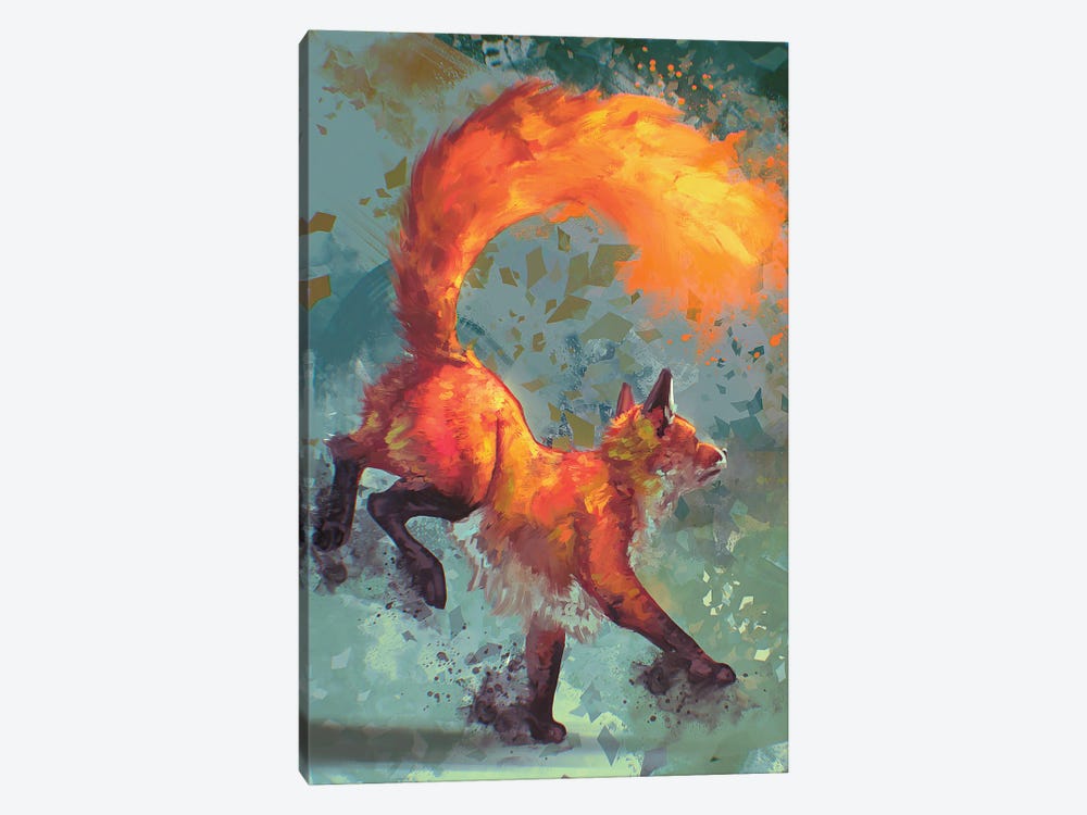 Fire Fox by Louise Goalby 1-piece Canvas Artwork