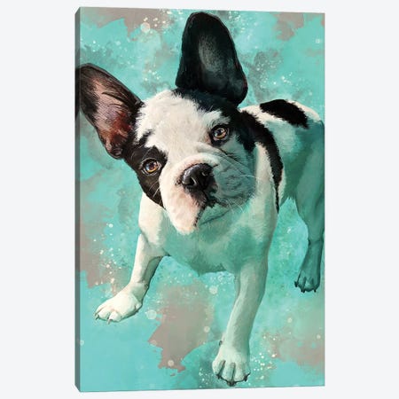 Frenchie Canvas Print #LSG33} by Louise Goalby Art Print