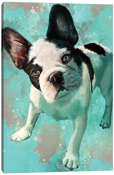 Frenchie Canvas Art Print - Louise Goalby