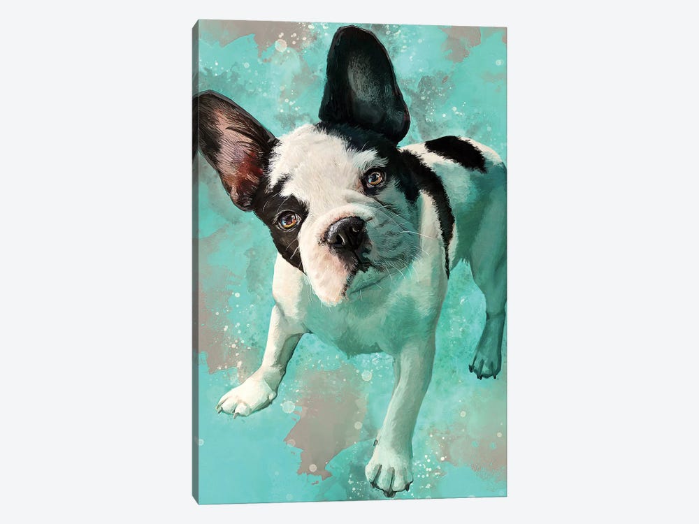 Frenchie by Louise Goalby 1-piece Canvas Art Print