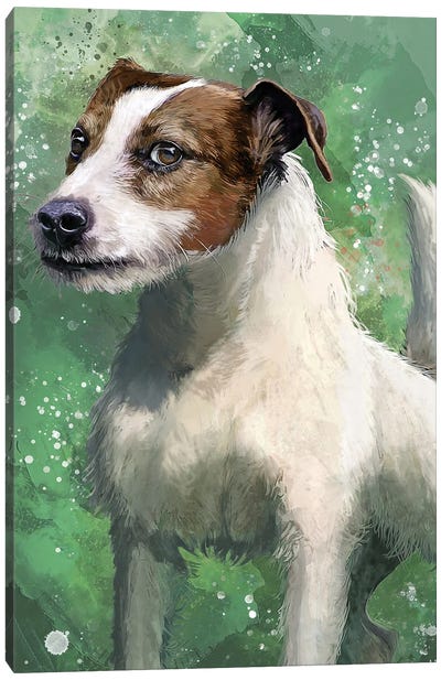 Jack Russell Canvas Art Print - Louise Goalby