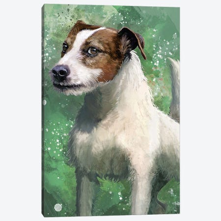Jack Russell Canvas Print #LSG40} by Louise Goalby Canvas Artwork
