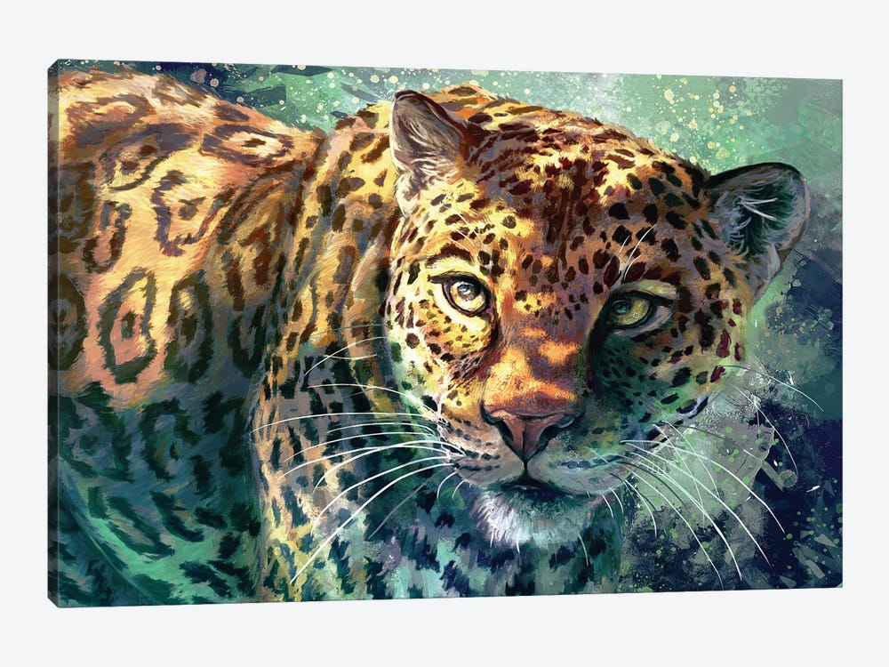 Jungle Cat by Louise Goalby 1-piece Canvas Print
