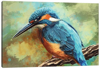 Kingfisher Canvas Art Print - Louise Goalby