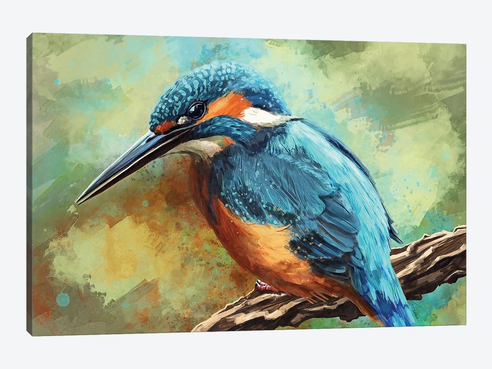 Kingfisher by Louise Goalby 1-piece Canvas Artwork
