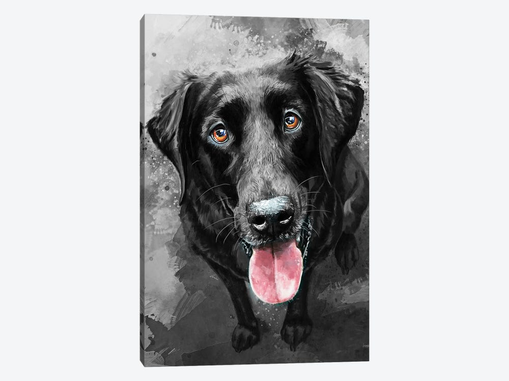 Black Lab by Louise Goalby 1-piece Canvas Wall Art