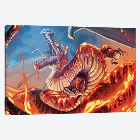 Lava Dragon Canvas Print #LSG50} by Louise Goalby Canvas Art Print