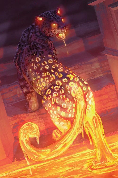 Lava Leopard by Louise Goalby wall art