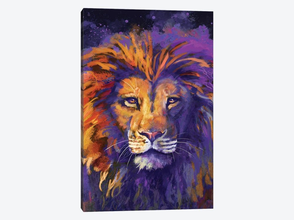 King Of Lions by Louise Goalby 1-piece Canvas Artwork