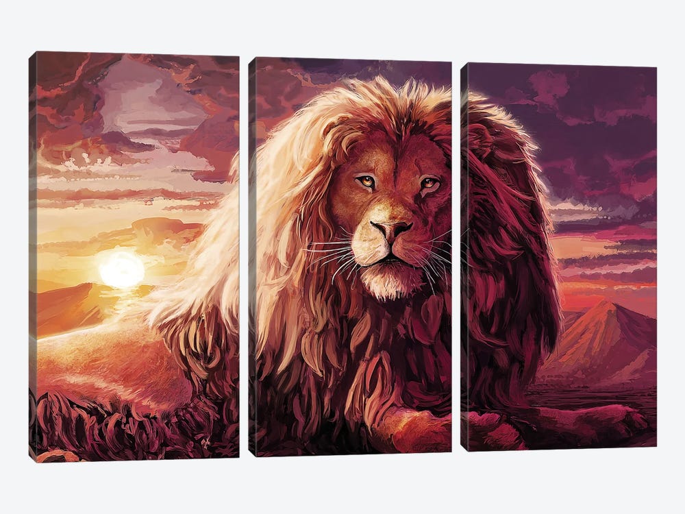 Leo by Louise Goalby 3-piece Canvas Print