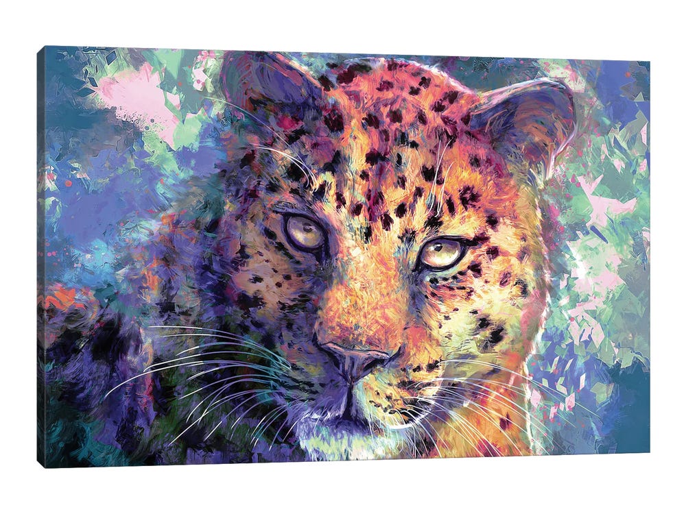 Leopard Watercolor Painting Art Print