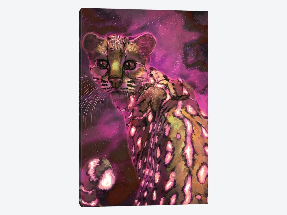 Margay Cat by Louise Goalby 1-piece Canvas Artwork