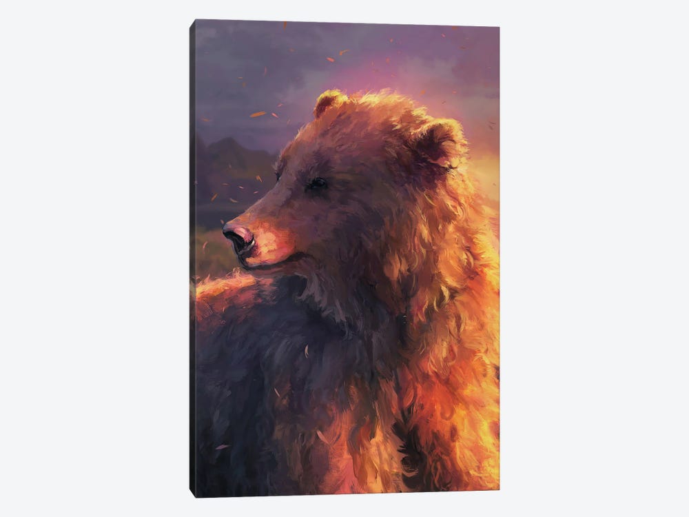Marsican Brown Bear by Louise Goalby 1-piece Canvas Print