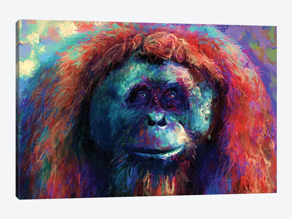 Orangutan by Louise Goalby 1-piece Canvas Print