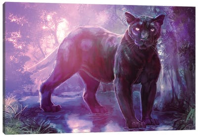 Panther Canvas Art Print - Louise Goalby
