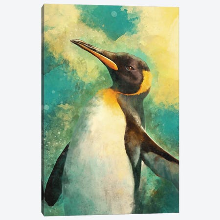 Penguin Canvas Print #LSG66} by Louise Goalby Art Print