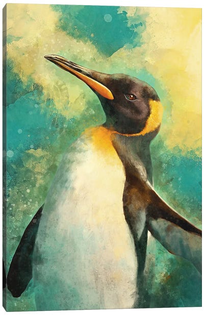 Penguin Canvas Art Print - Louise Goalby