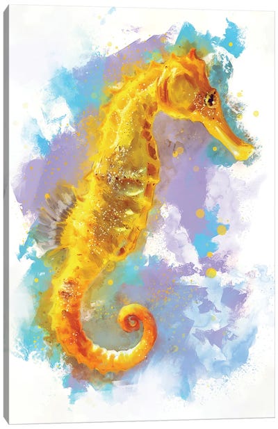 Seahorse Canvas Art Print - Louise Goalby
