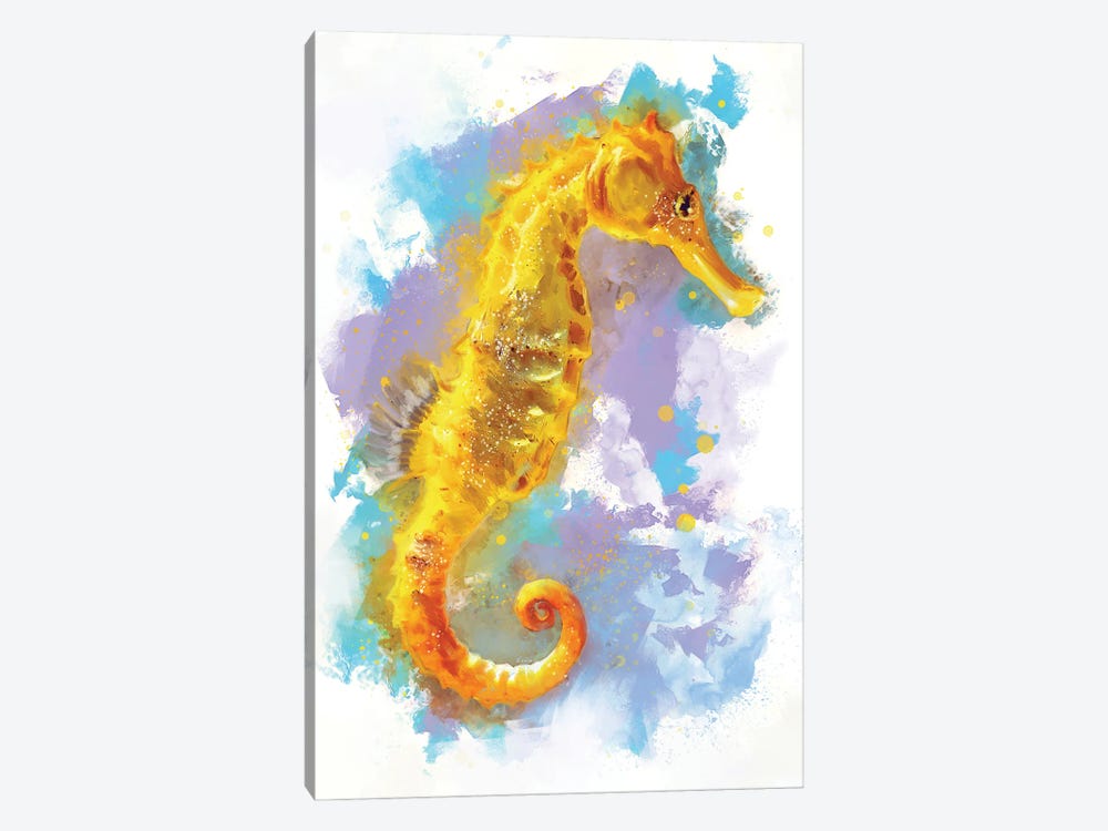 Seahorse by Louise Goalby 1-piece Canvas Wall Art