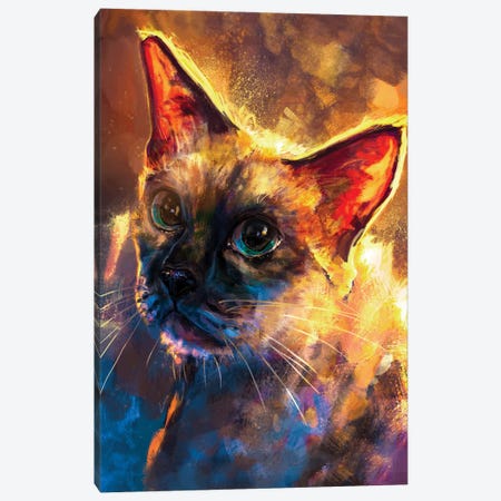 Siamese Canvas Print #LSG78} by Louise Goalby Canvas Print