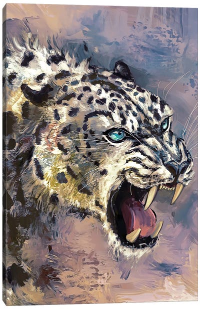 Snarl Canvas Art Print - Cheetah Art