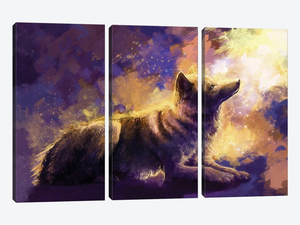 Dancing Light by Louise Goalby 3-piece Canvas Print