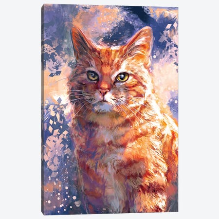Ginger Cat Canvas Print #LSG80} by Louise Goalby Canvas Art