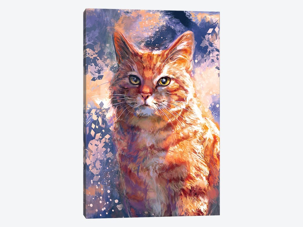 Ginger Cat by Louise Goalby 1-piece Canvas Art Print