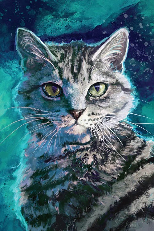 Silver Tabby by Louise Goalby wall art