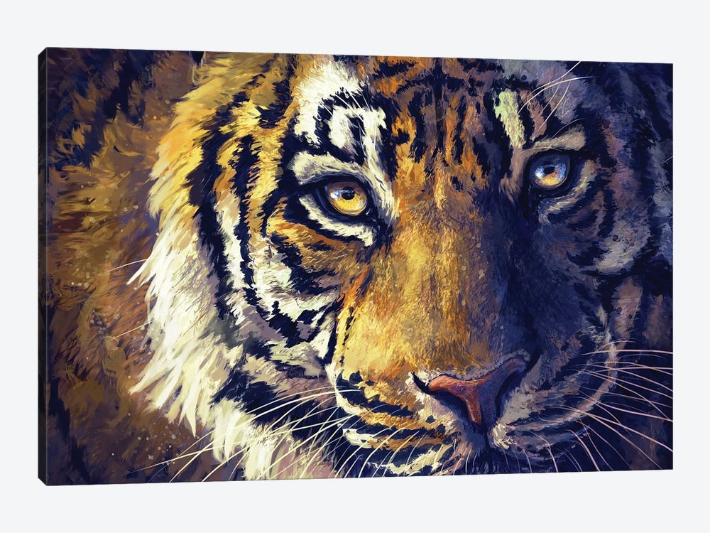 Tiger Eyes by Louise Goalby 1-piece Canvas Artwork