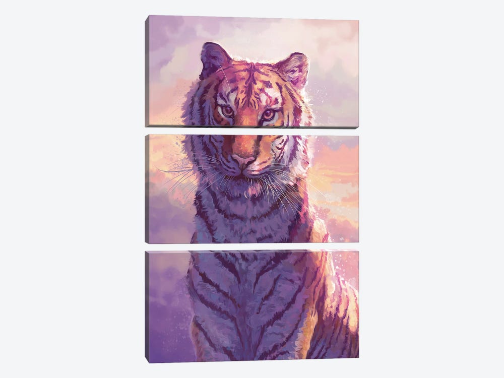 Cloud Tiger by Louise Goalby 3-piece Canvas Art Print