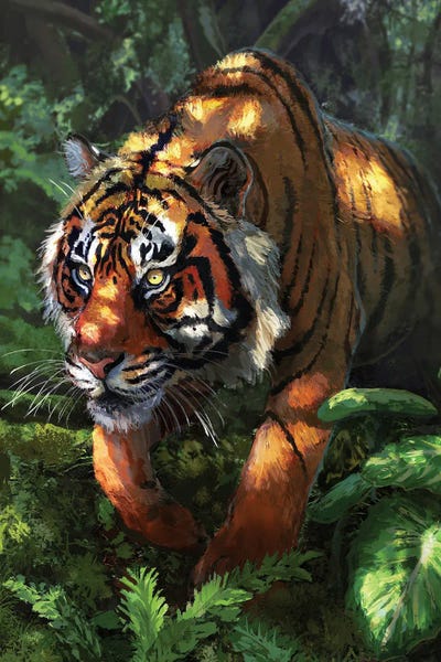 Jungles: Prowling Tiger by Louise Goalby