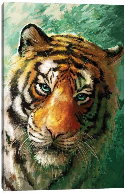 Jade Tiger Canvas Art Print - Louise Goalby