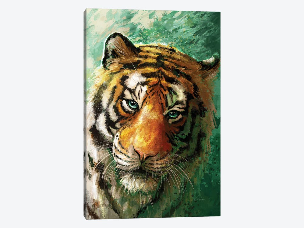 Jade Tiger by Louise Goalby 1-piece Canvas Art
