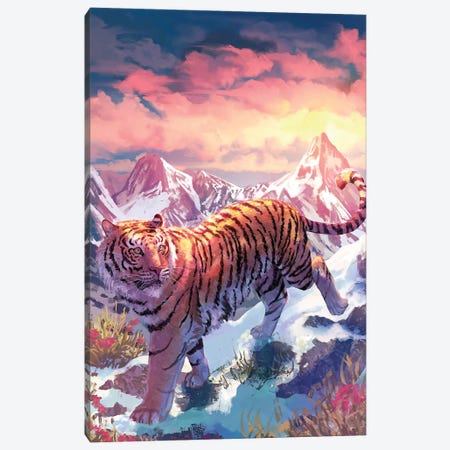 A Tiger's Mountain Canvas Print #LSG95} by Louise Goalby Canvas Wall Art