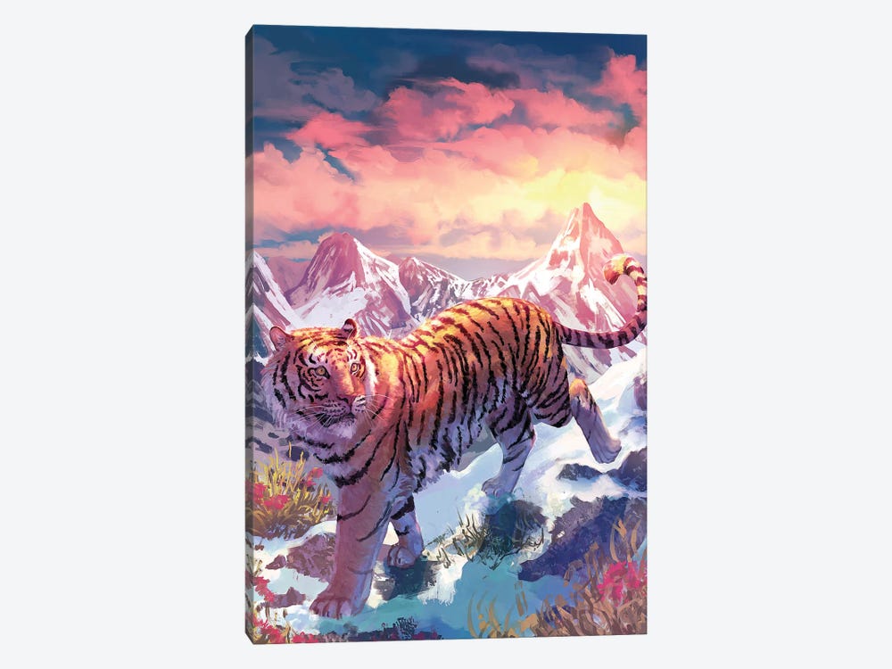 A Tiger's Mountain by Louise Goalby 1-piece Canvas Art Print